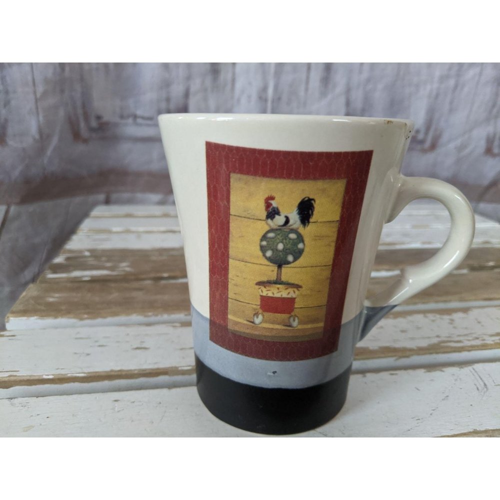 Gryphonware rooster chicken‎ mug cup coffee tea cer